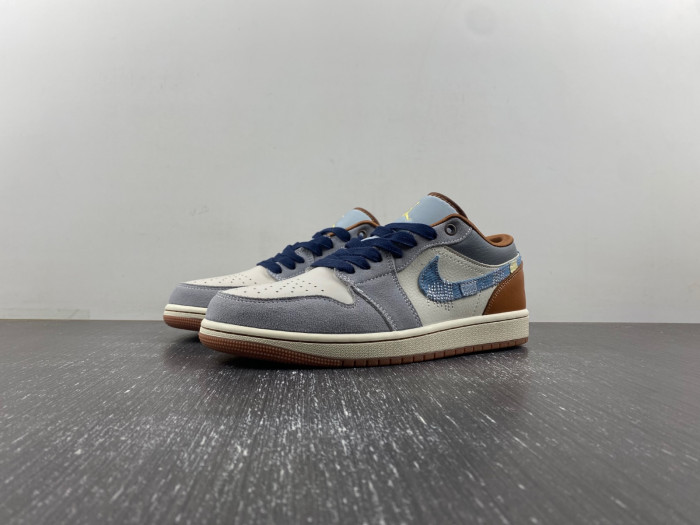 Air Jordan 1 Low SE Phantom Repaired Denim FZ5042-041